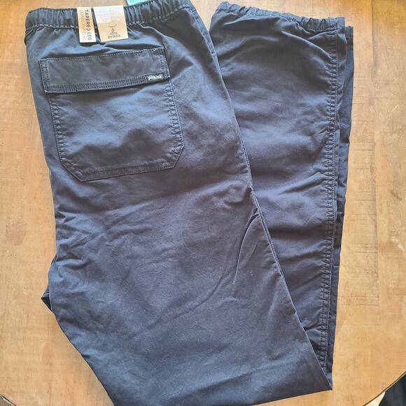prAna High Rock Men’s Pants Tapered Leg Black Size XXL Inseam 33” Organic Cotton - Picture 1 of 5